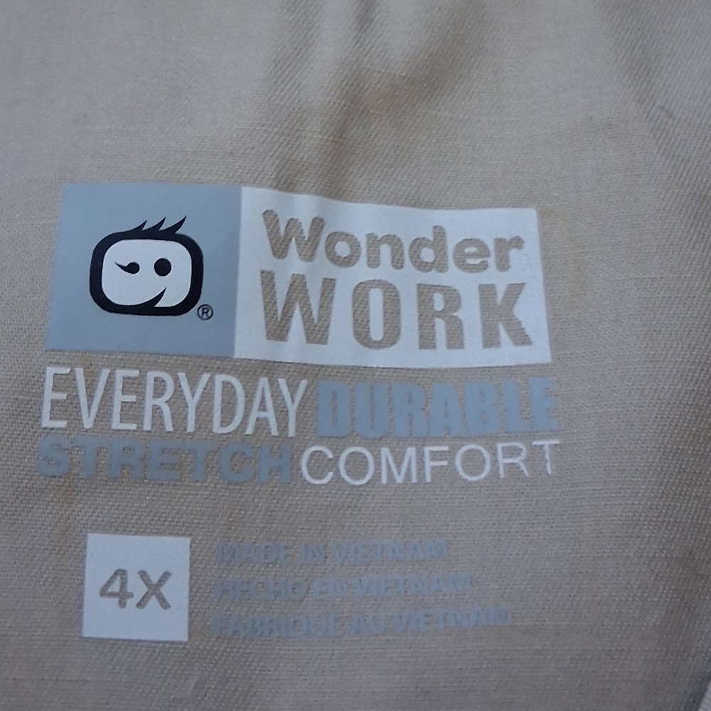 WonderWink Wonder Work - Women's Khaki Uniform Medical Scrub Top. Size 4XL. NWT - Picture 3 of 11